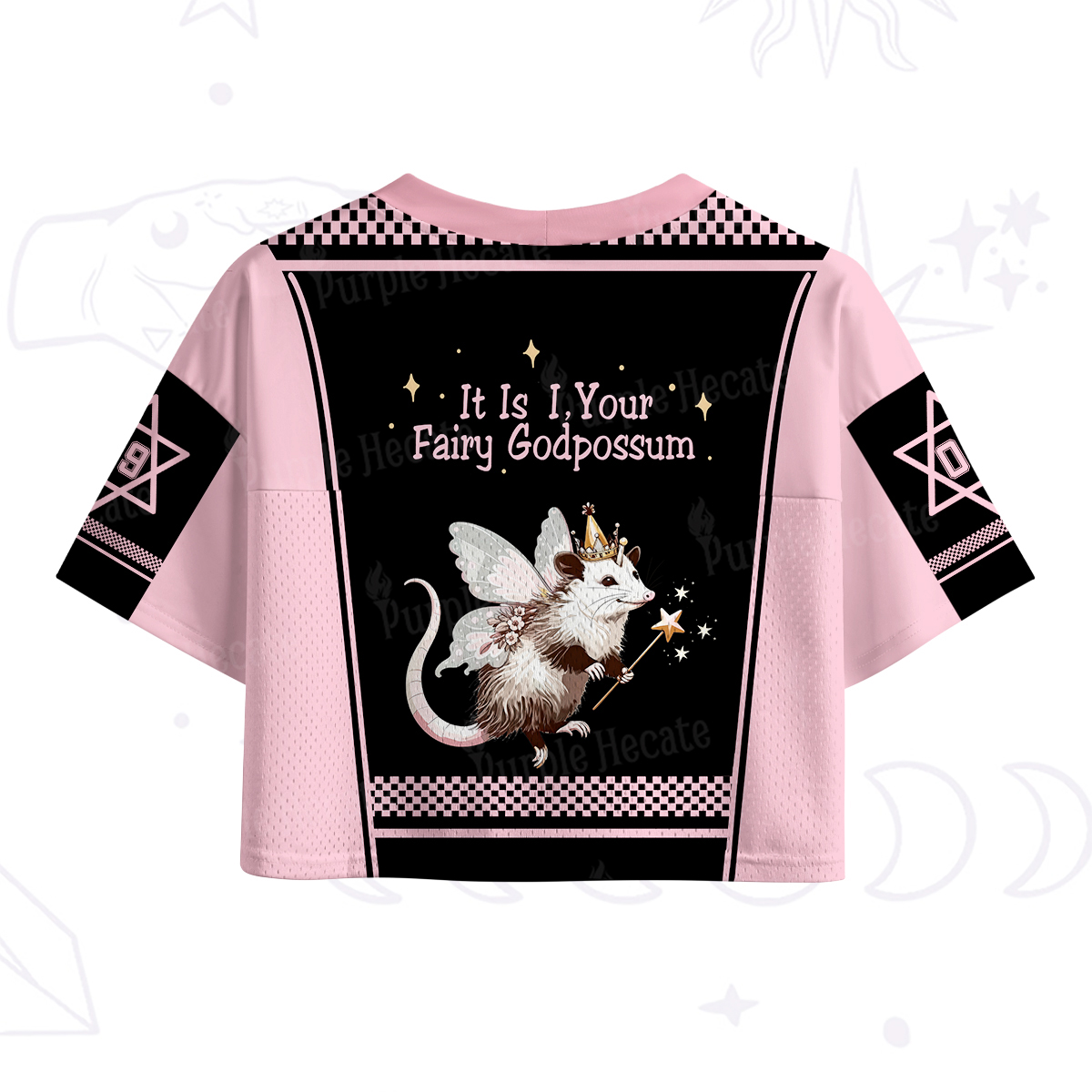 Purplehecate It Is I Your Fairy Godpossum Crop Sports Jersey