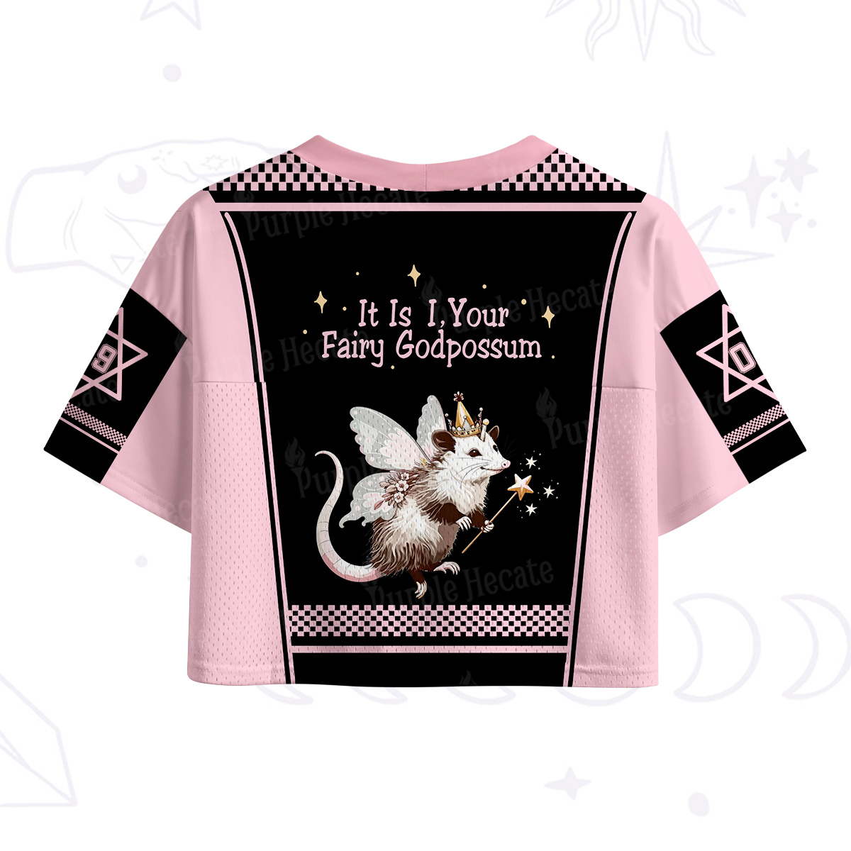Purplehecate It Is I Your Fairy Godpossum Crop Sports Jersey