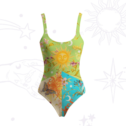 Purplehecate Sun Garden Tank One Piece Swimsuit