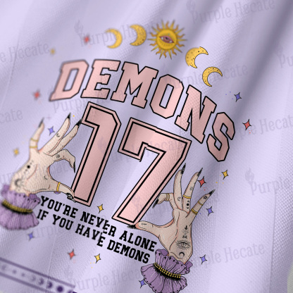 Purplehecate Celestial Demons 17 Long Sleeve Jersey Shirt