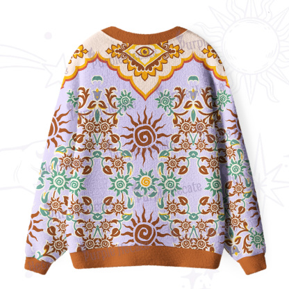 Purplehecate Solar Whispers Witch Ugly Cardigan Sweaters