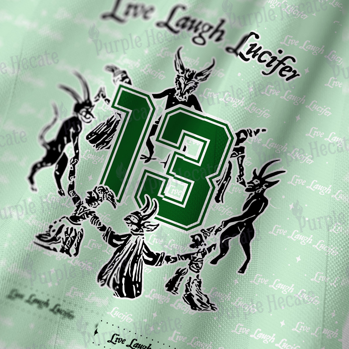 Purplehecate Live Laugh Lucifer Long Sleeve Jersey Shirt