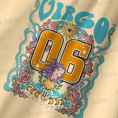 Purplehecate Virgo Spirit Zodiac Long Sleeve Jersey Shirt