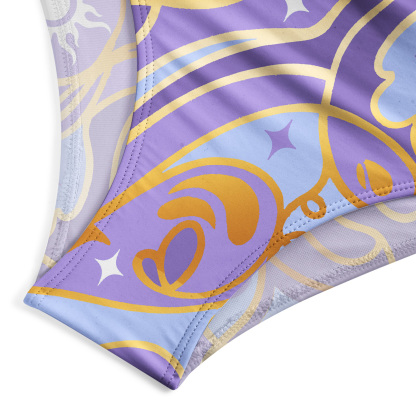 Purplehecate Divination Night Print One-Piece Swimsuit
