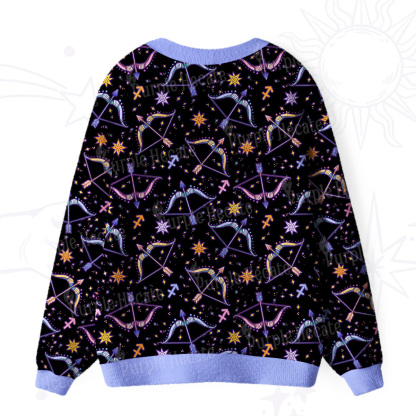 Purplehecate Sagittarius Spirit Zodiac Ugly Cardigan Sweaters