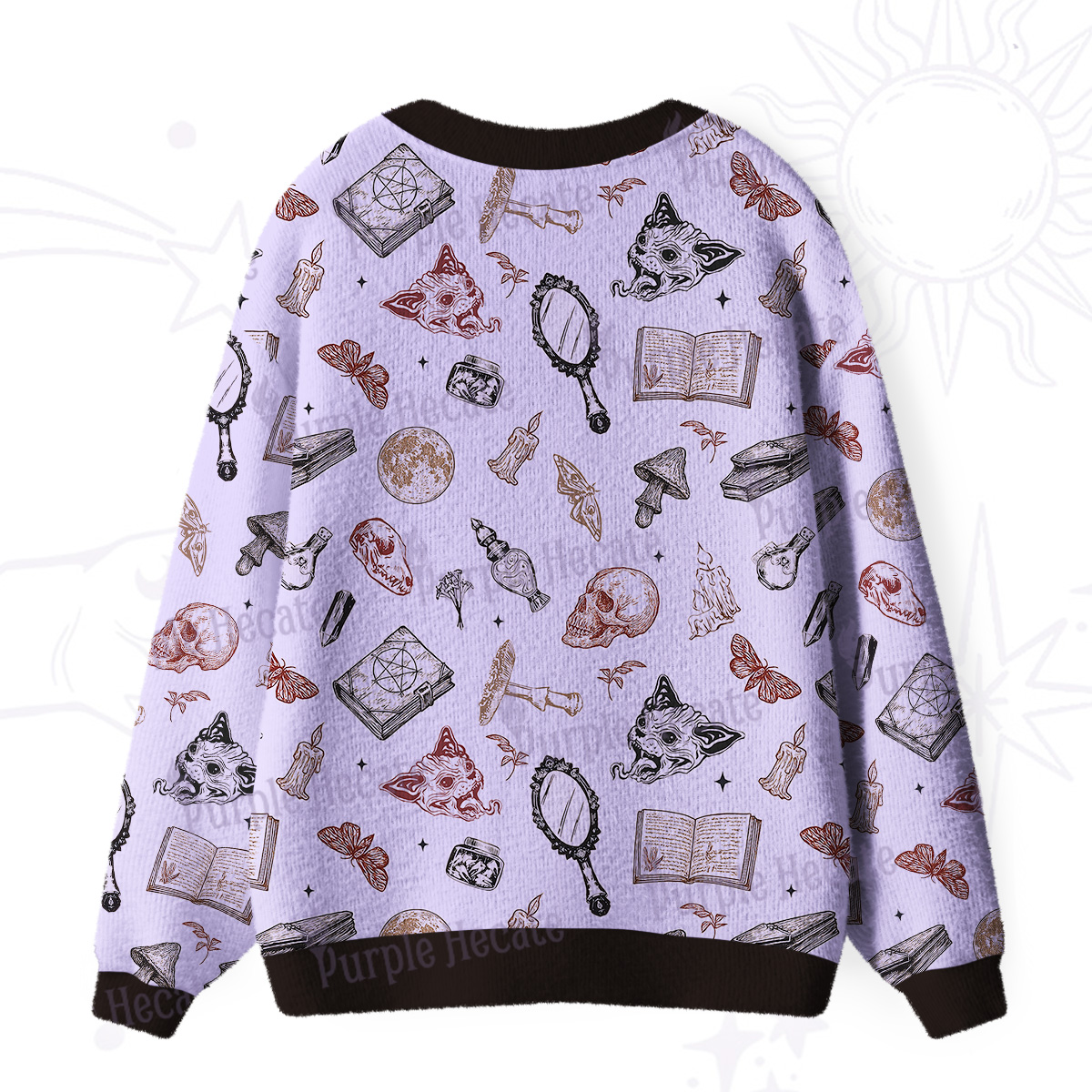 Purplehecate Witchcraft Study Ugly Cardigan Sweaters