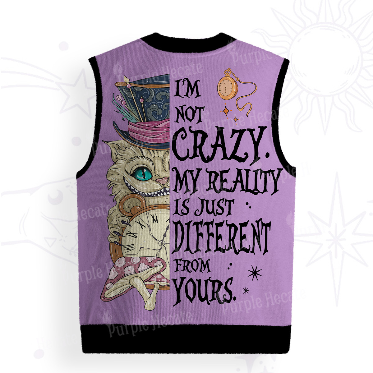 Purplehecate I'm Not Crazy My Reality Is Just Different From Ugly Sweater Vest