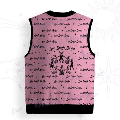 Purplehecate Live Laugh Lucifer Ugly Sweater Vest