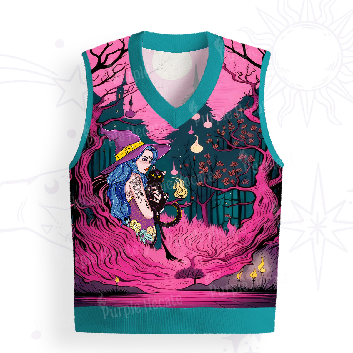 Purplehecate The Witch and Her Familia Ugly Sweater Vest