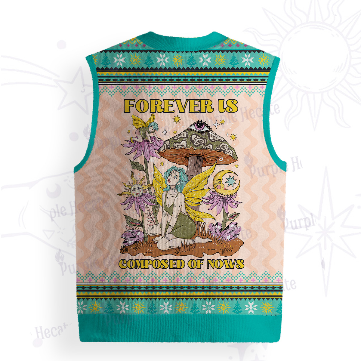 Purplehecate Stay Curious Ugly Sweater Vest
