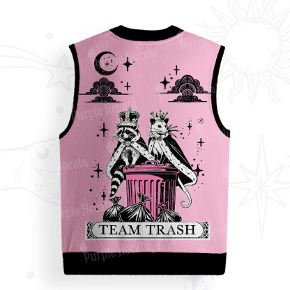 Purplehecate Raccoon and Opossum’s Trash Kingdom Ugly Sweater Vest