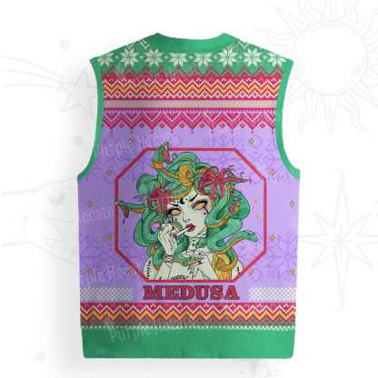 Purplehecate The Greek Goddess Medusa Ugly Sweater Vest
