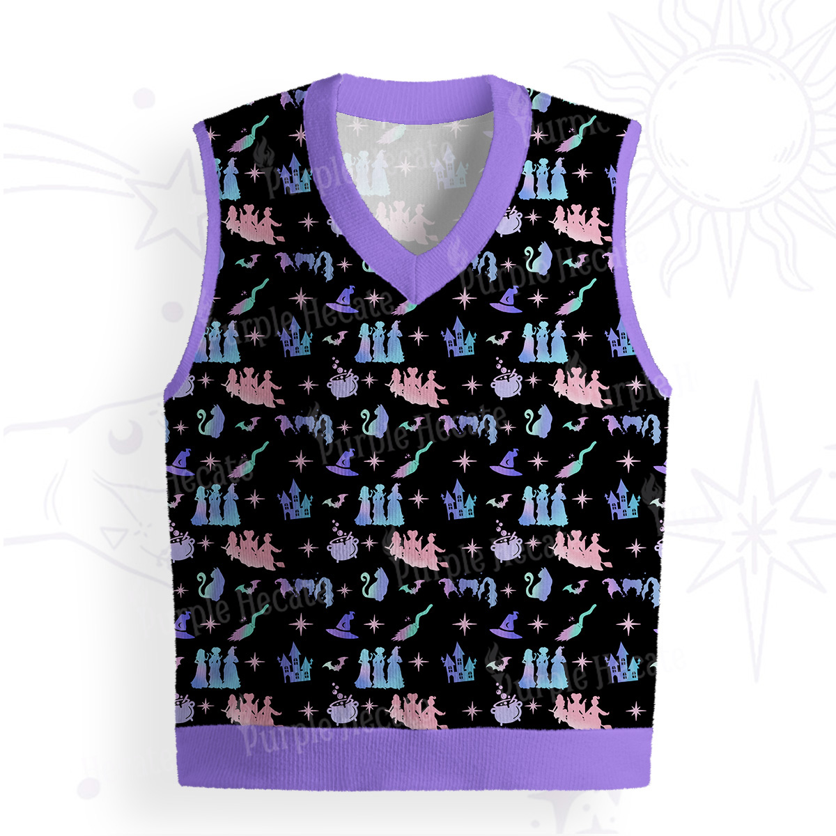 Purplehecate Spellbound Sisters Ugly Sweater Vest