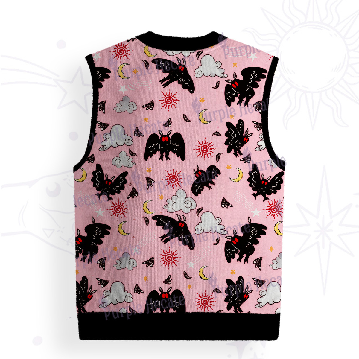 Purplehecate Cryptid Mothman Ugly Sweater Vest