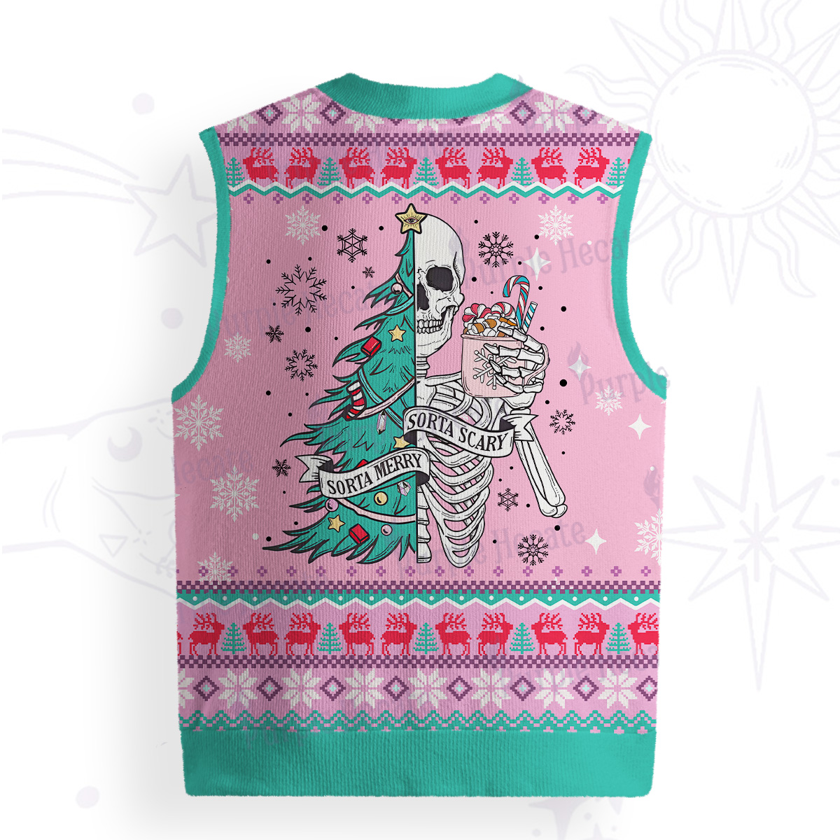 Purplehecate Sorta Merry Sorta Scary Christmas Ugly Sweater Vest