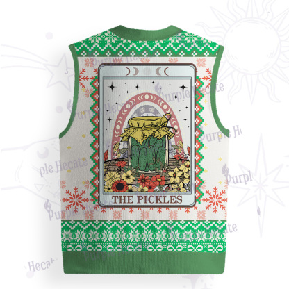 Purplehecate Funny Never Enough Pickles Ugly Sweater Vest