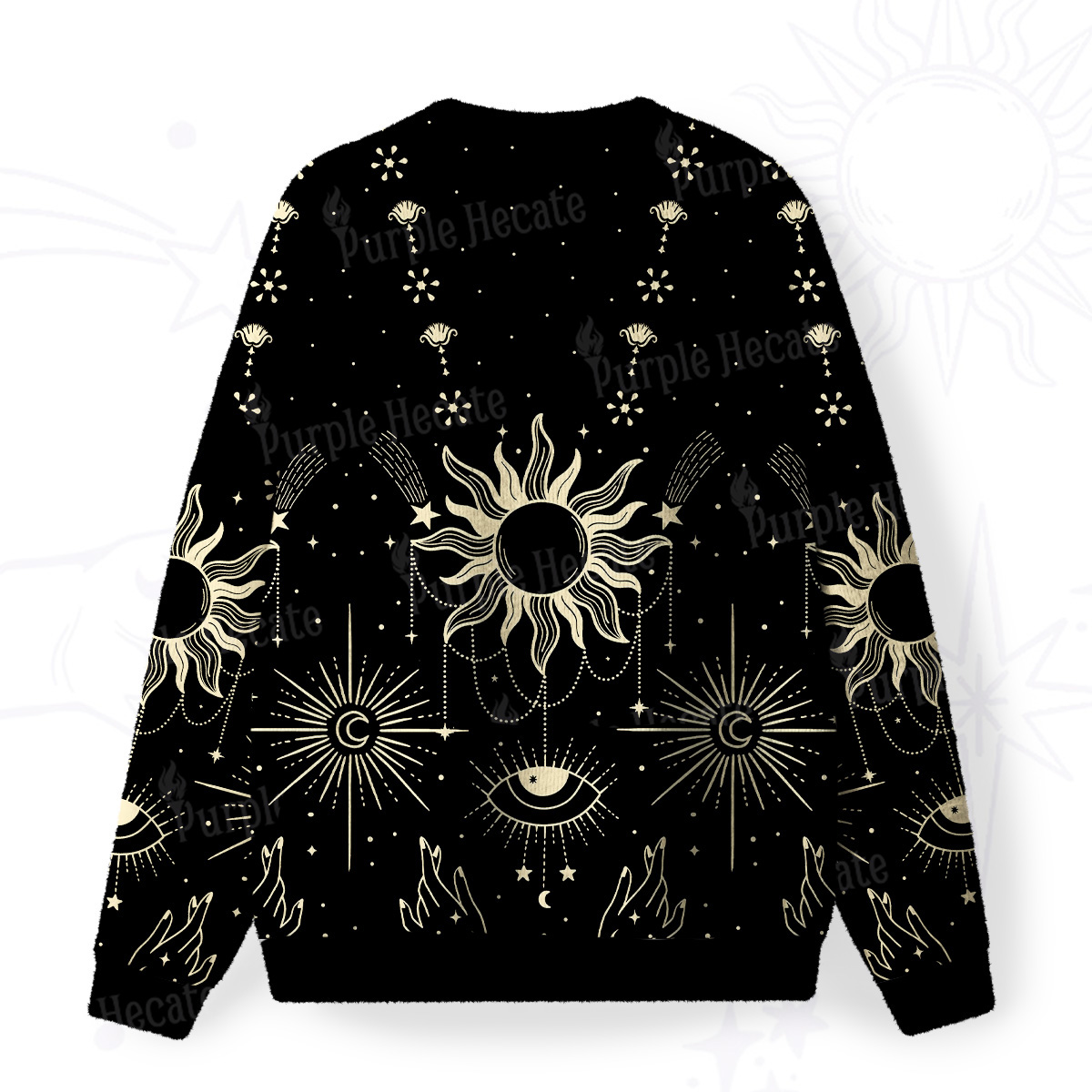 Purplehecate Solar Oracle Fuzzy Ugly Sweatshirt