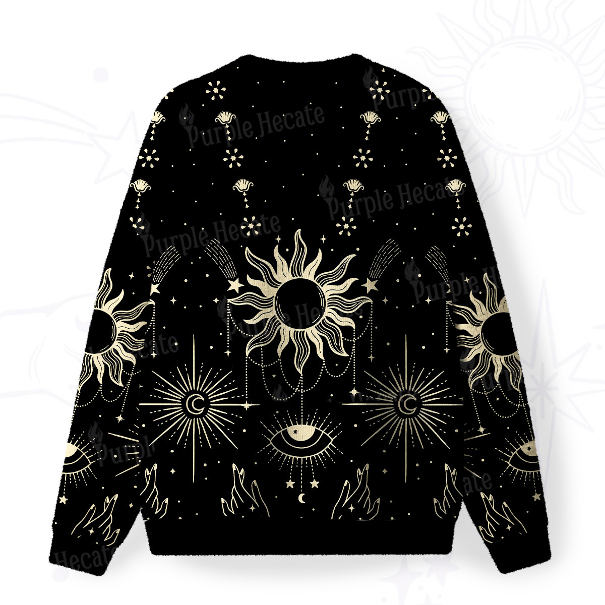 Purplehecate Solar Oracle Fuzzy Ugly Sweatshirt