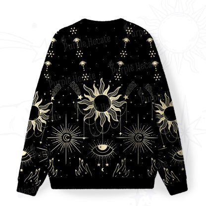 Purplehecate Solar Oracle Fuzzy Ugly Sweatshirt