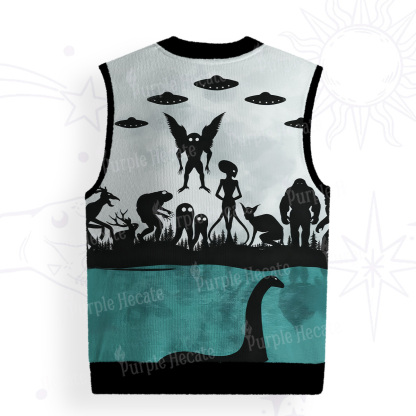Purplehecate Alien Lake Monster Encounter Ugly Sweater Vest