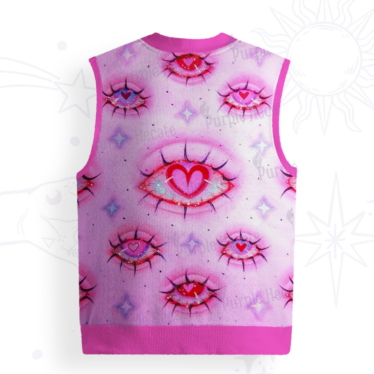 Purplehecate Mystic Love-Eye Ugly Sweater Vest