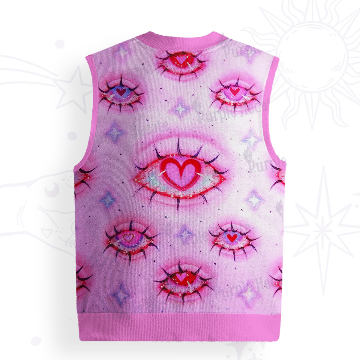 Purplehecate Mystic Love-Eye Ugly Sweater Vest