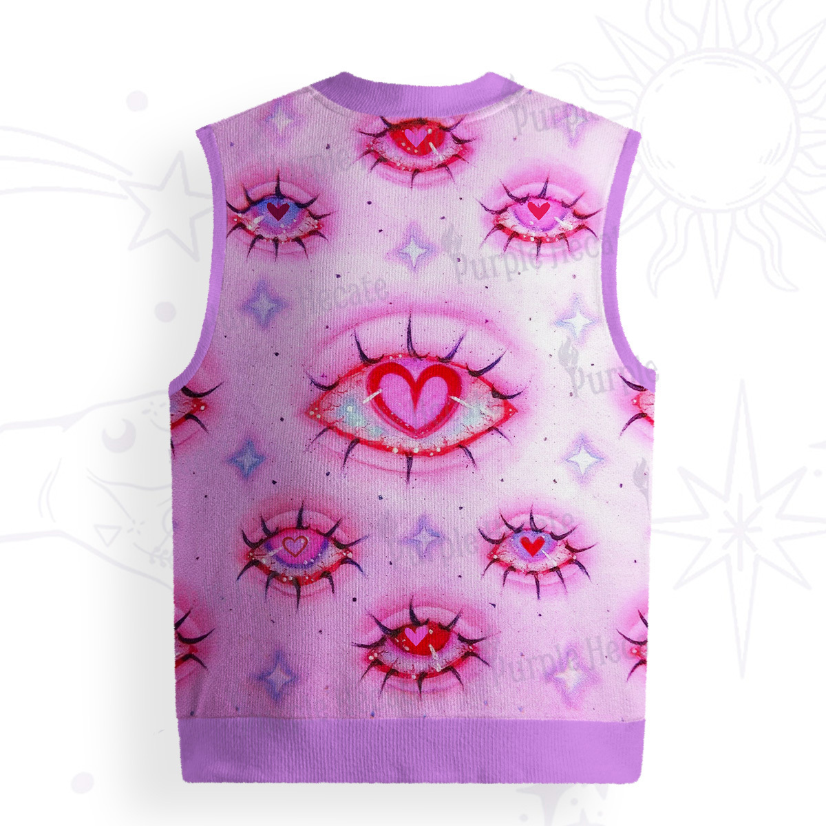Purplehecate Mystic Love-Eye Ugly Sweater Vest