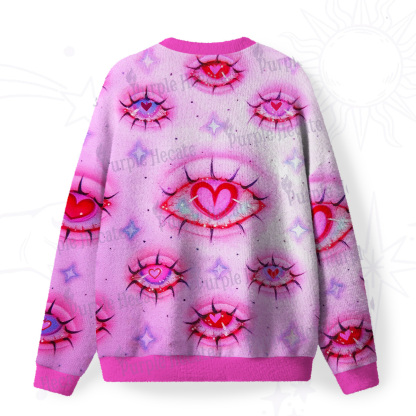 Purplehecate Mystic Love-Eye Fuzzy Ugly Sweatshirt