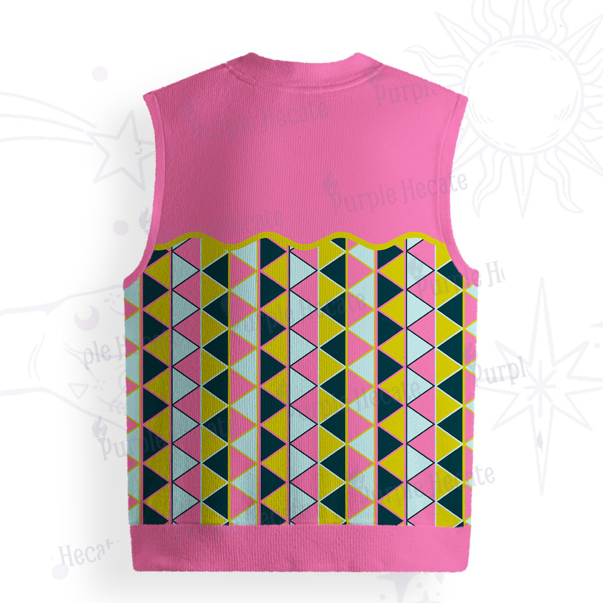 Purplehecate Enchanted Prism Eye Ugly Sweater Vest