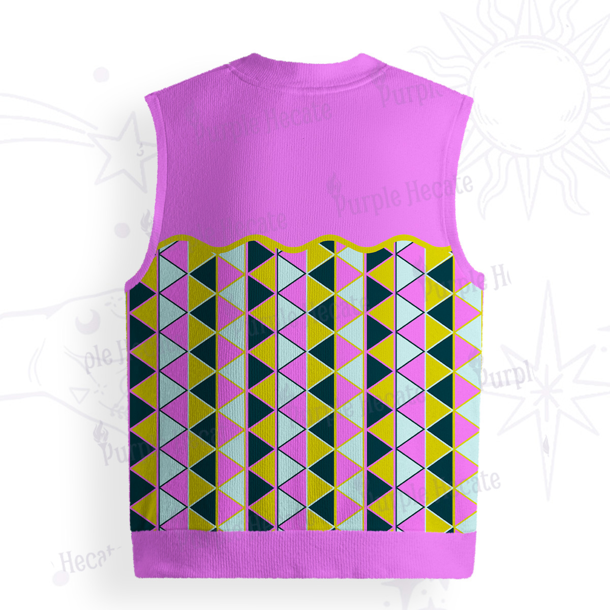 Purplehecate Enchanted Prism Eye Ugly Sweater Vest