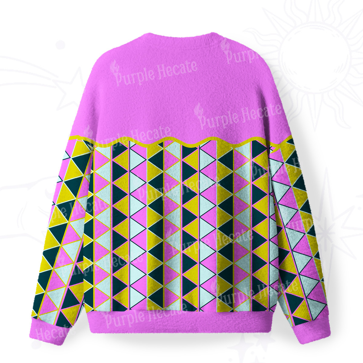 Purplehecate Enchanted Prism Eye Fuzzy Ugly Sweatshirt