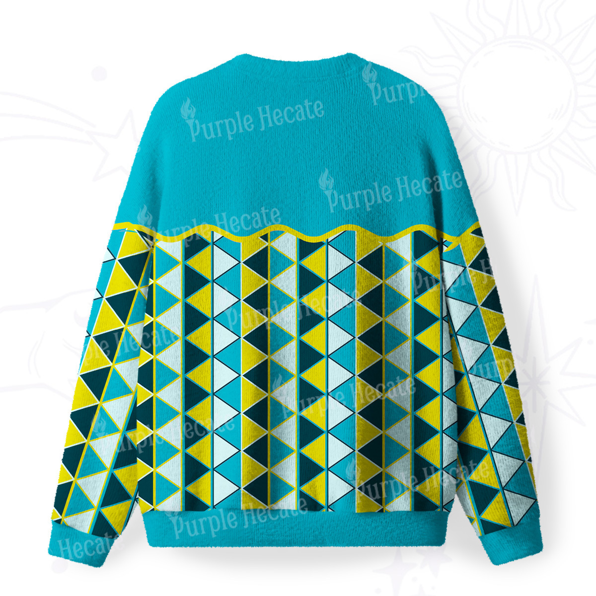 Purplehecate Enchanted Prism Eye Fuzzy Ugly Sweatshirt