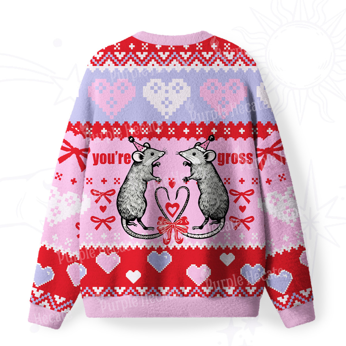 Purplehecate You're Gross Fuzzy Ugly Sweatshirt