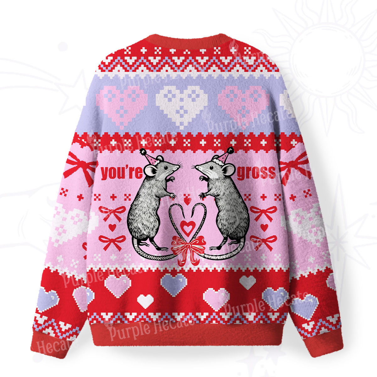 Purplehecate You're Gross Fuzzy Ugly Sweatshirt