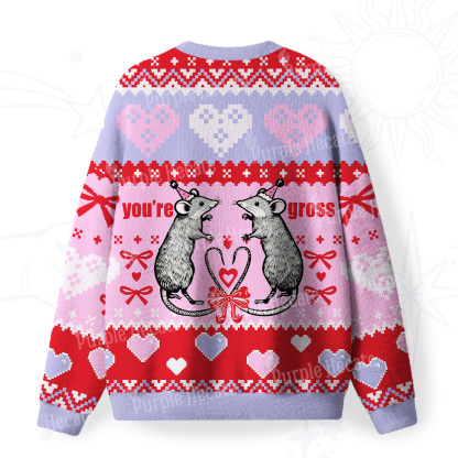 Purplehecate You're Gross Fuzzy Ugly Sweatshirt