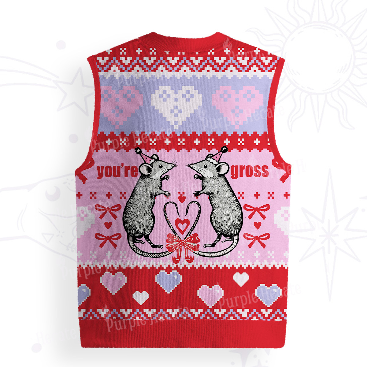 Purplehecate You're Gross Ugly Sweater Vest
