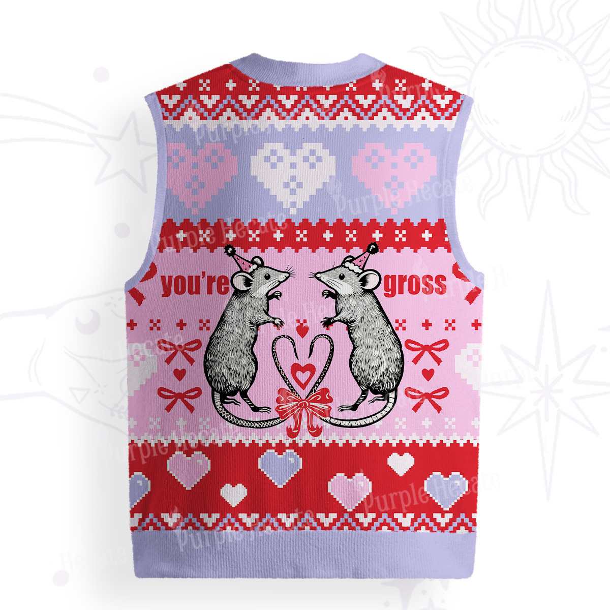 Purplehecate You're Gross Ugly Sweater Vest