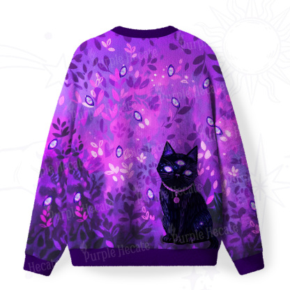 Purplehecate Witch’s Mystic Third-Eye Familiar Fuzzy Ugly Sweatshirt