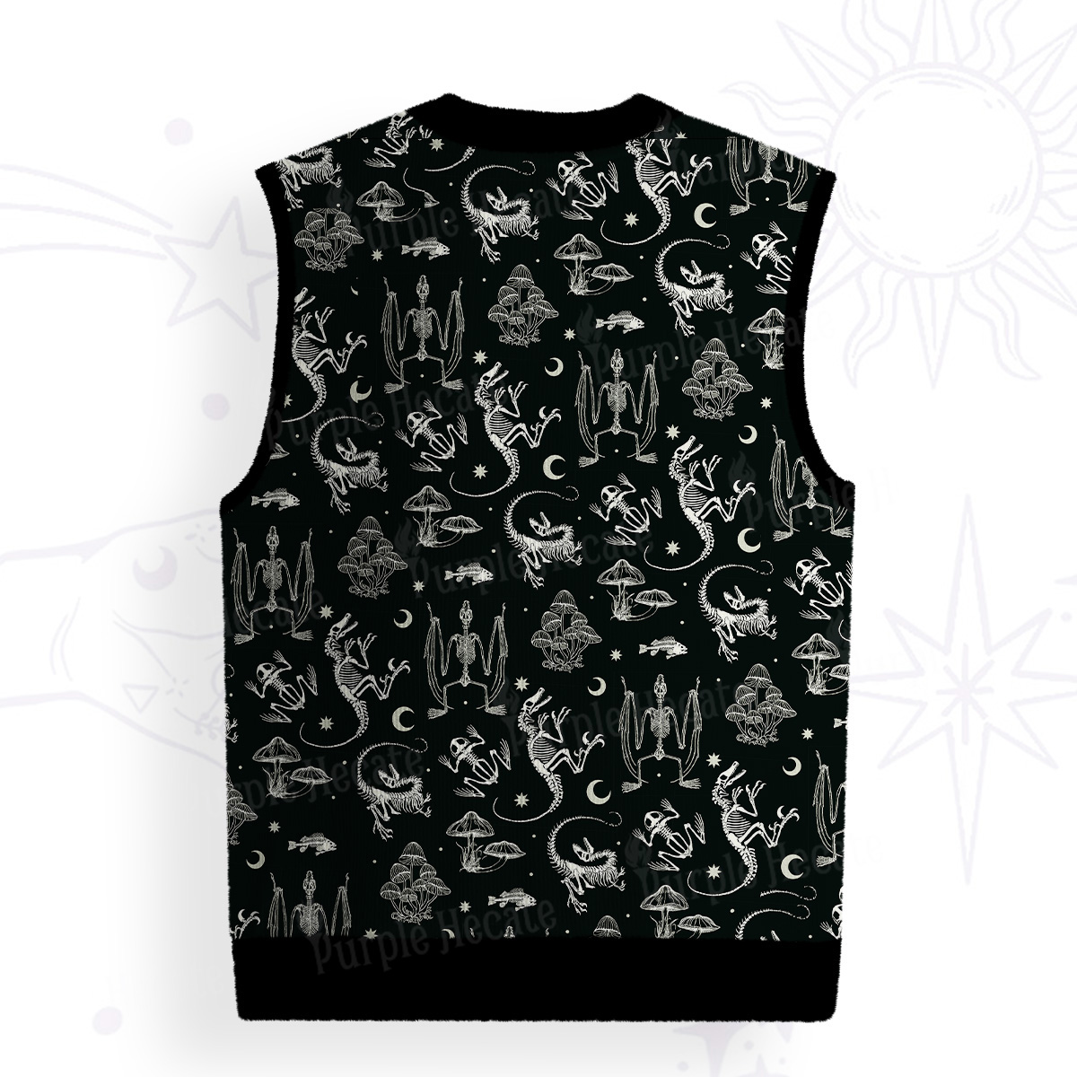 Purplehecate Prehistoric Fantasy Ugly Sweater Vest
