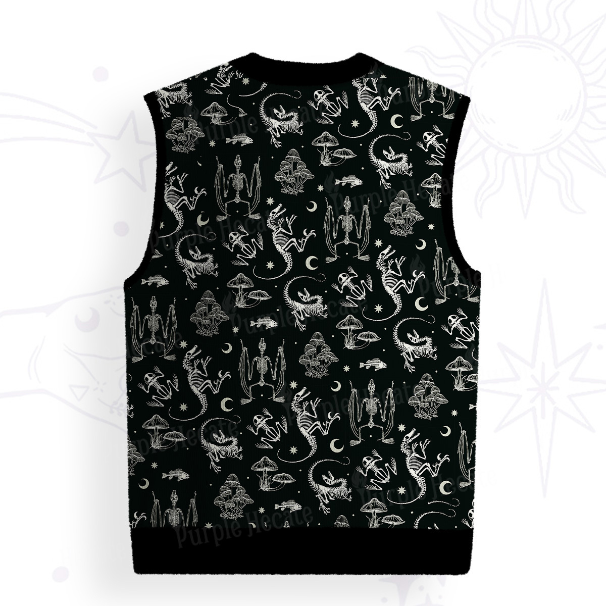 Purplehecate Prehistoric Fantasy Ugly Sweater Vest