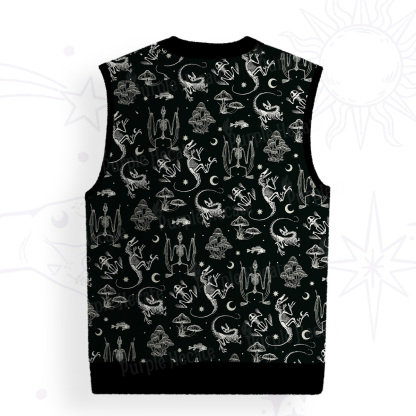 Purplehecate Prehistoric Fantasy Ugly Sweater Vest