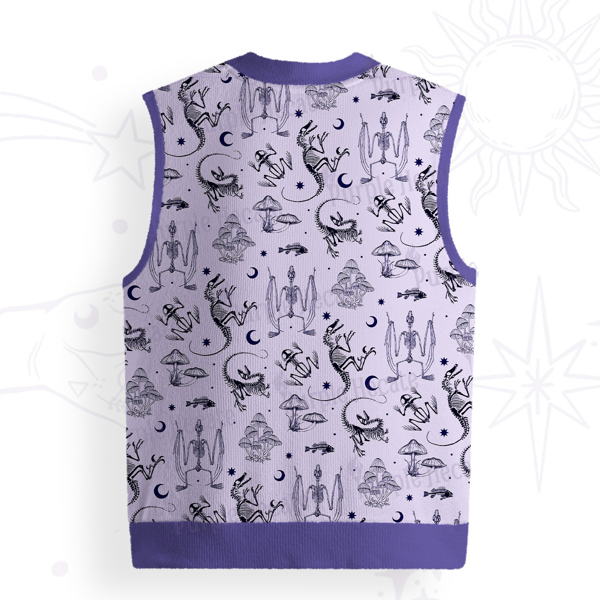 Purplehecate Prehistoric Fantasy Ugly Sweater Vest