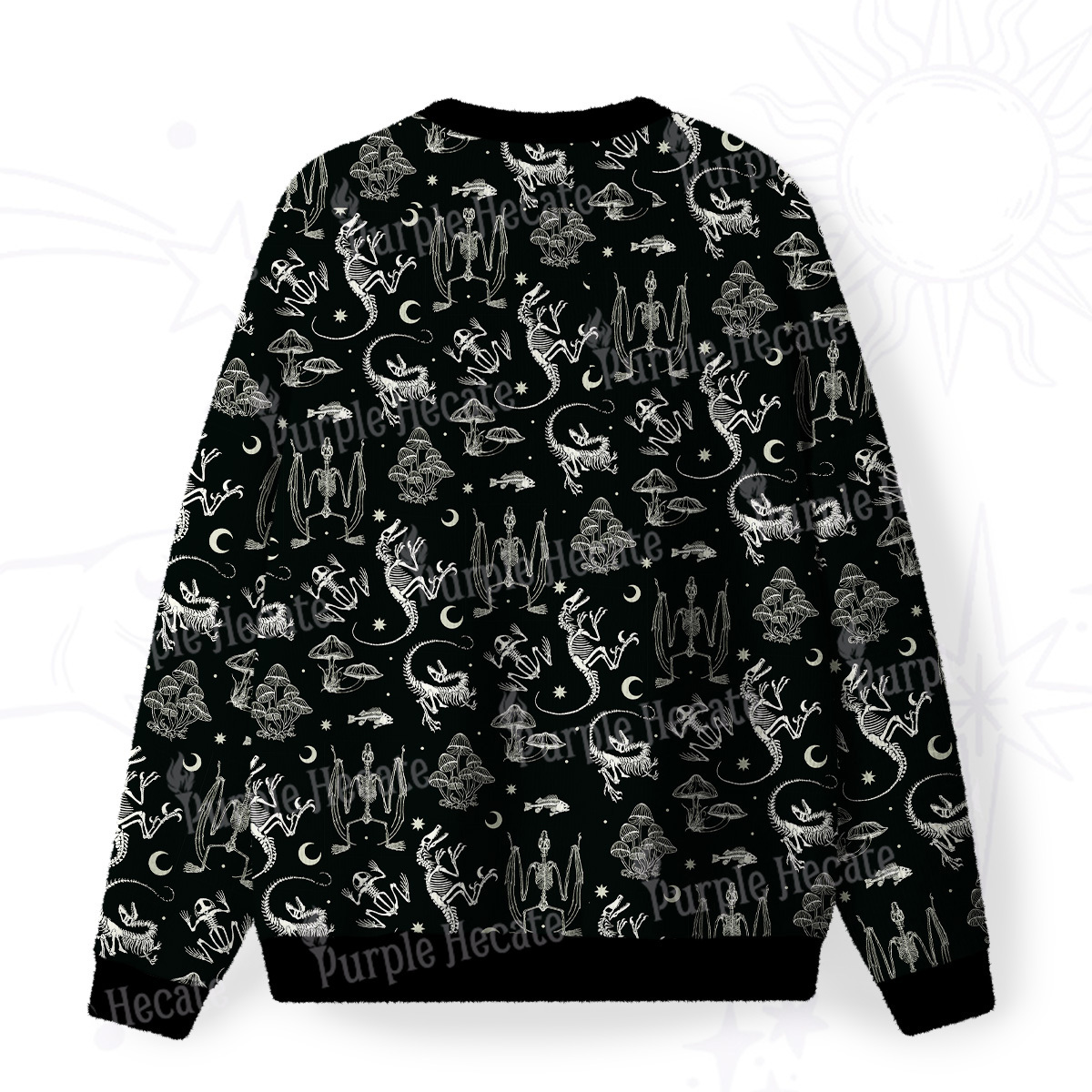 Purplehecate Prehistoric Fantasy Fuzzy Ugly Sweatshirt