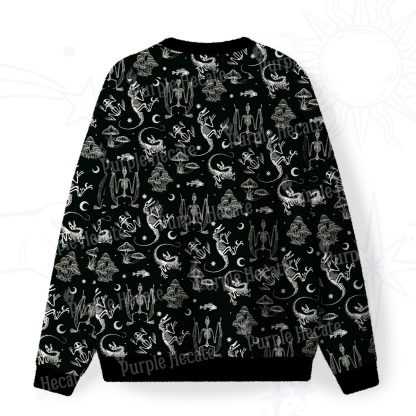 Purplehecate Prehistoric Fantasy Fuzzy Ugly Sweatshirt