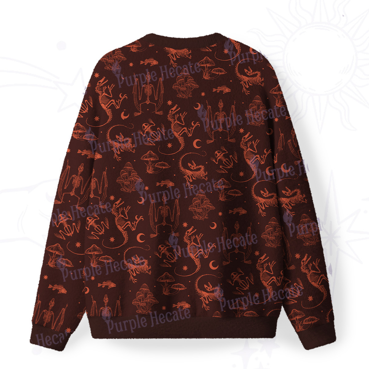 Purplehecate Prehistoric Fantasy Fuzzy Ugly Sweatshirt
