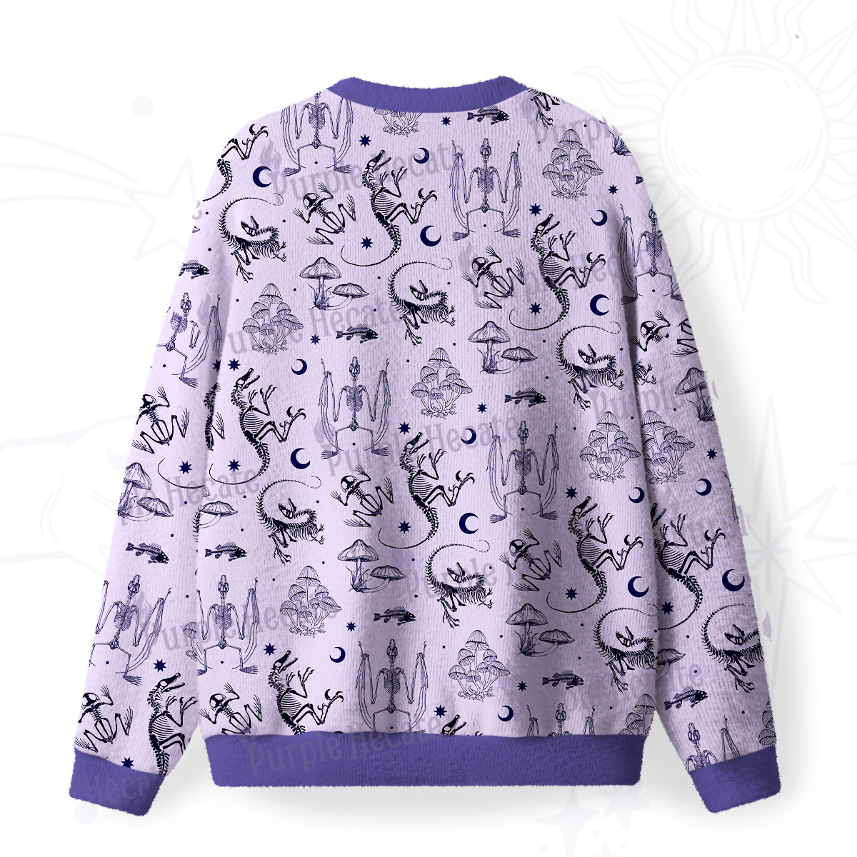 Purplehecate Prehistoric Fantasy Fuzzy Ugly Sweatshirt