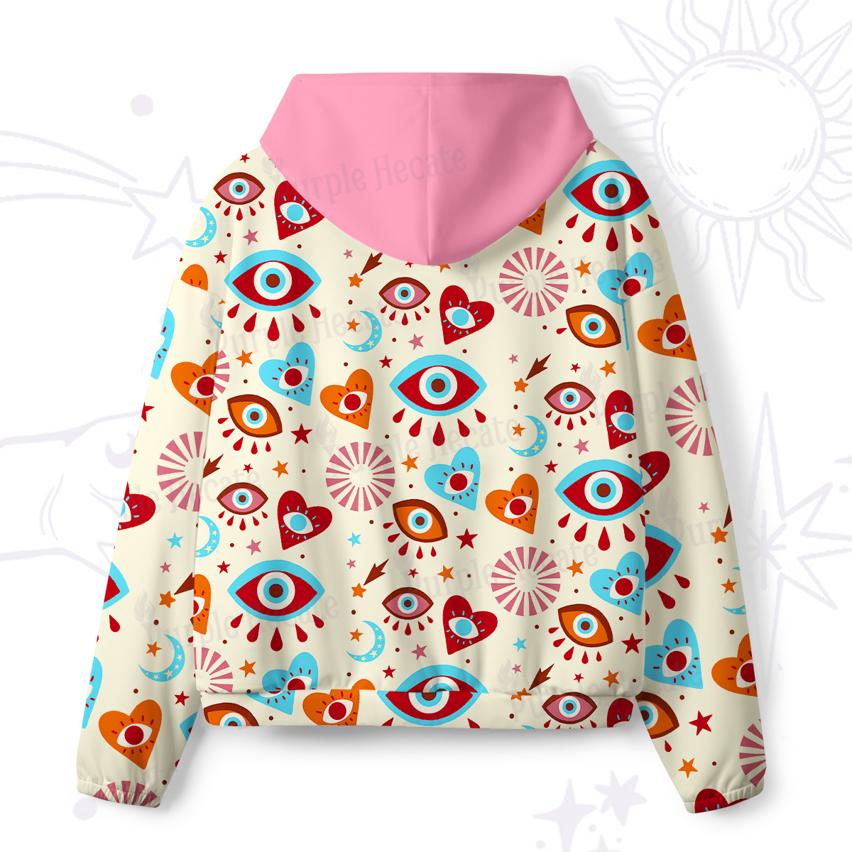Purplehecate Protective Evil Eye Amulet All-Over Print Hoodie