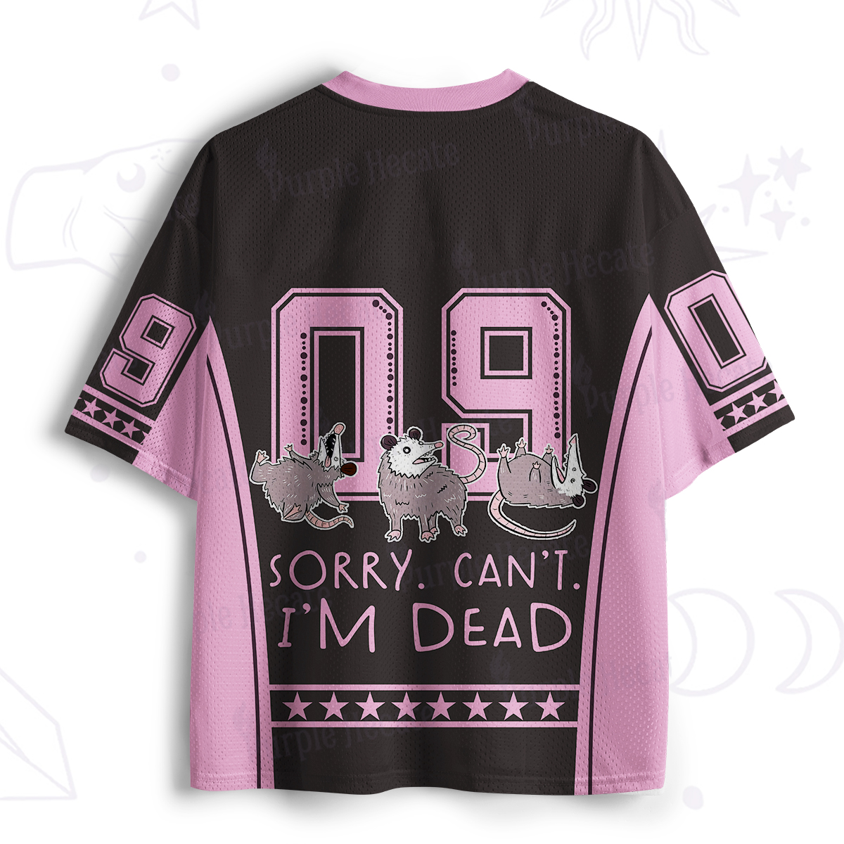 Purplehecate Funny Possum Sorry I Can't I'm Dead Mesh Jersey