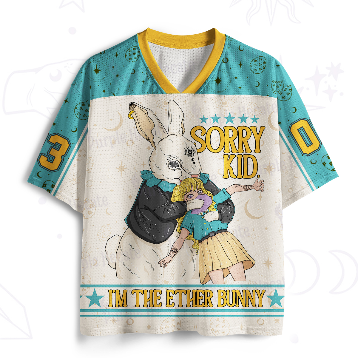 Purplehecate Sorry Kid I'm Ether Bunny Mesh Jersey