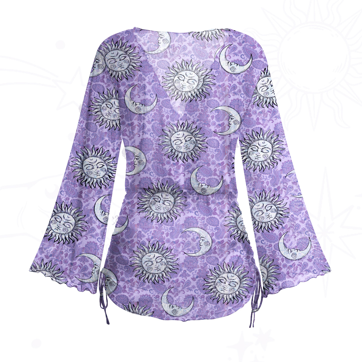 Purplehecate Sun & Moon Whispers Mesh Cover Up Dress